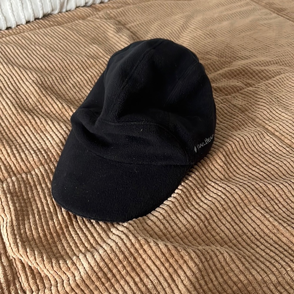 Trailheads black fleece running cap